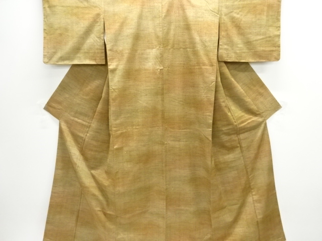 JAPANESE KIMONO / UNUSED / TSUMUGI / WOVEN BOKASHI PATTERN